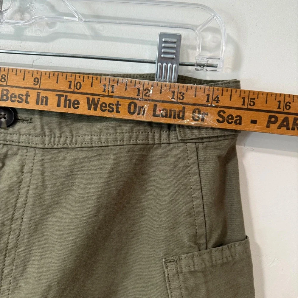 Everlane Womens Fatigue Barrel Pants 4 Olive Green Organic Cotton Linen Blend